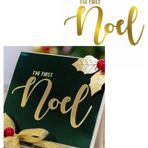 The First Noel Hot Foil Plate Chritstmas Decorative Phrase for DIY Scrapbooking Embossing Crafts Cards Decoration New 2019