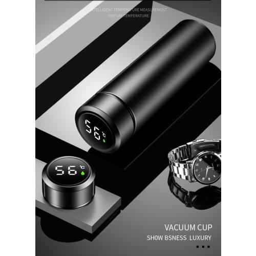 Smart Insulation Water Cup Bottle Led Digital Temperature Display Stainless Steel Thermal Mugs Intelligent Insulation Cups 500ML