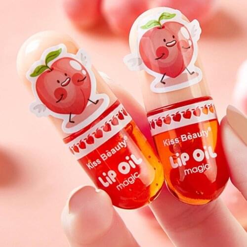 Moisturizing Color Changing Liquid Lipsticks Transparent Peach Lip Oil Hydrating Lipgloss Lasting Makeup Cosmetics