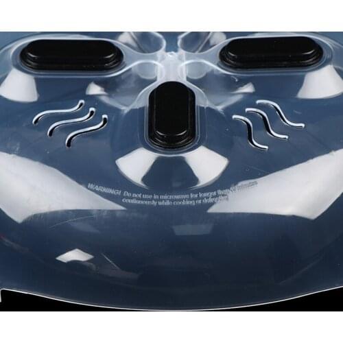 1 pc Transparent Magnetic Microwave Plate Cover with Steam Vents Cover Heating Food