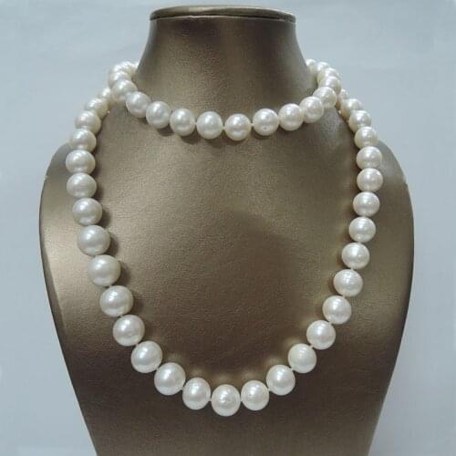 100% NATURE FRESHWATER PEARL NECKLACE-AAA+ 12-13 mm pearl good quality-80 CM long pearl necklace,NEAR-ROUND SHAPE