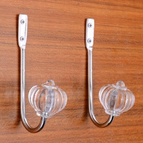 2pc Mini Metal Crystal Ball Holdback Curtain Tie Back Hanger Hooks Multi Wardrobe Hat Cap Hanger Wall Mounted Home Hardware