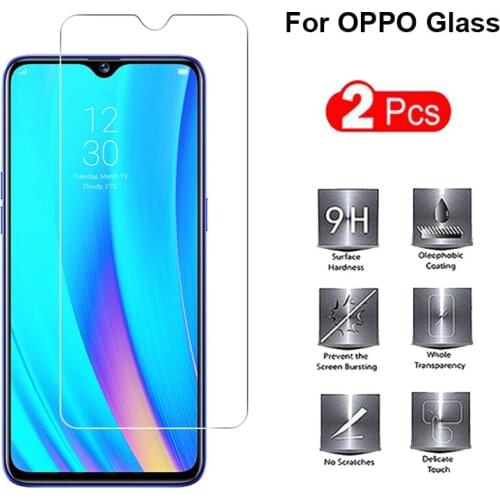 2PCS Protective Glass On Realme C11 C15 V5 X3 Superzoom 6 Pro 6i 5i 5 X50 X50M XT X2 Tempered Glass For OPPO A5 A9 2020 Film HD