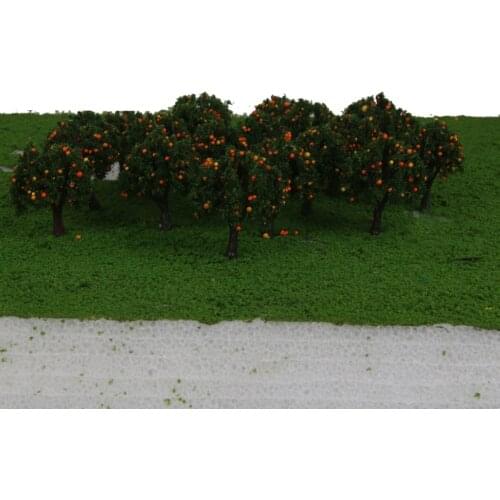 20 Model Orange Fruit Trees Garden Farm Orchard Scenery Layout 1:300 Z Gauge