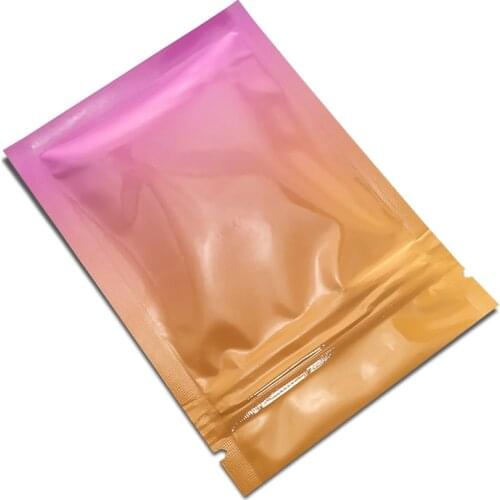 200pcs Flat Self Seal Zip Lock Mylar Foil Package Bags Small Heat Seal Aluminum Foil Food Storage Pouches Packaging Bag Retail