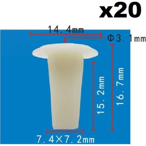 20x For Honda DelSol Center Pillar #4Screw Grommet Clip Nut / Nylon Retainer Clip / fixed nut