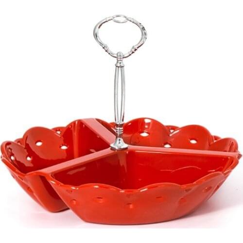 3'Lü Red Hole Confectionary Bowl