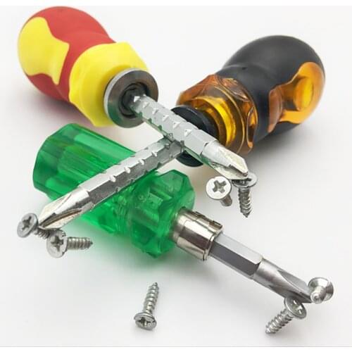 5x75 Dual-use Screwdriver Magnetic Radish Slotted Phillips Screwdrivers Manual Tools 2 in 1 Screw Driver High Quality 3 Types