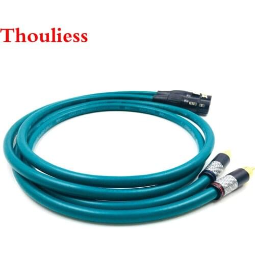 Thouliess Pair Carbon Fiber RCA Maleto XLR Feamle Balacned Audio Cable RCA to XLR Interconnect Cable with CARDAS CROSS USA-Cable