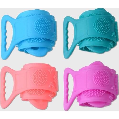 Bath Belt Body Skin Exfoliating Massage Silicone Back Scrubber Soft Bath Towel for Shower Body Cleaning Bathroom Shower Supplies