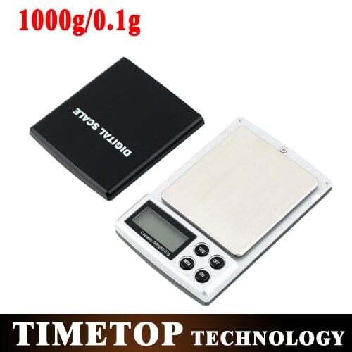 Free DHL FEDEX 200 pieces LCD display Mini Electronic Digital Scale 1000g x 0.1g with retail box