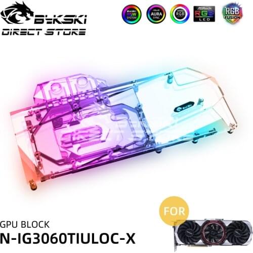 Bykski ARGB Video Card Water Block GPU Block For iGame GeForce RTX 3060 VGA Block Cooler for PC Watercooling N-IG3060TIULOC-X