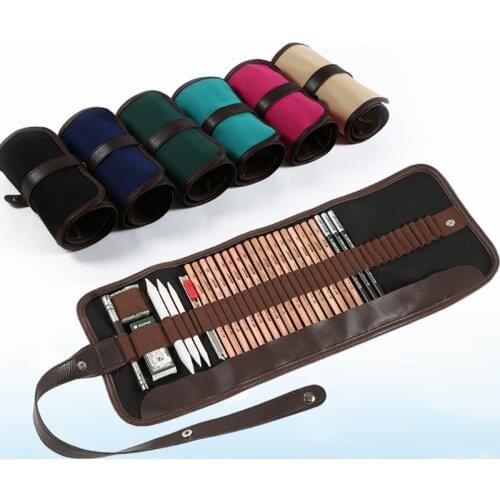 36 Holes cute Pencil Case school Set Pencil Bag Case Canvas Art School Supplies For School Supplies estuche escolar Artist