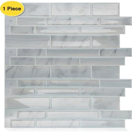Erzaa Peel and Stick Brick Kitchen Backsplash Self Adhesive Wall Tile Stone Design