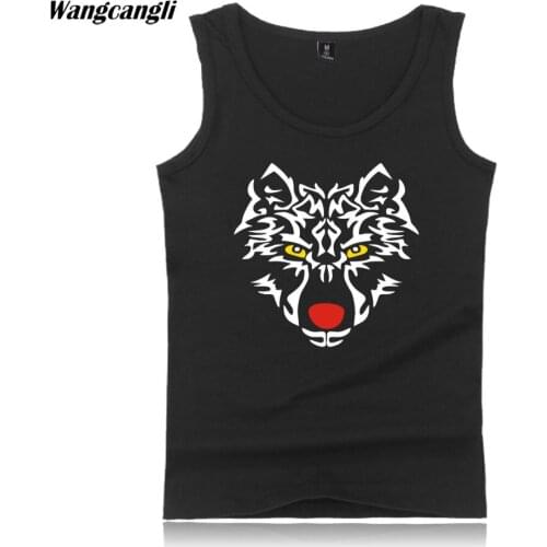 TIGER Printed cotton Gym Tank Top Men Brand Bodybuilding Sleeveless Muscle shirt singlet Fitness Tank Tops Summer vest 2019 New