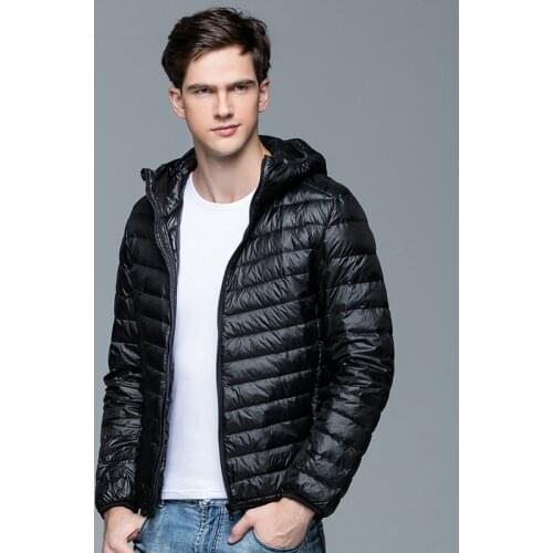2021 New Casual Parkas White Duck Down Jacket Men Winter Warm Coat Mens Ultralight Duck Down Jacket Male Windproof Parka Y001