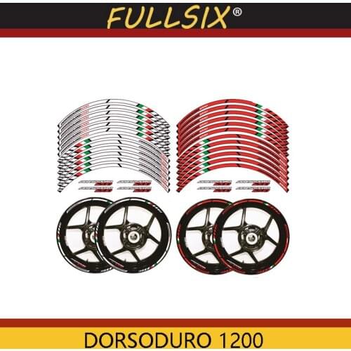 Motorcycle Wheel stickers Thick Edge Outer Rim Sticker Stripe Wheel Decals For APRILIA DORSODURO 1200