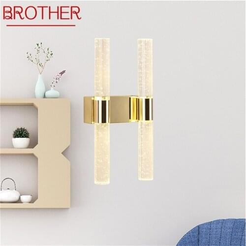 BROTHER Wall Sconces Lamps LED Modern Luxury Indoor Simple Crystal Lights For Home Bedroom