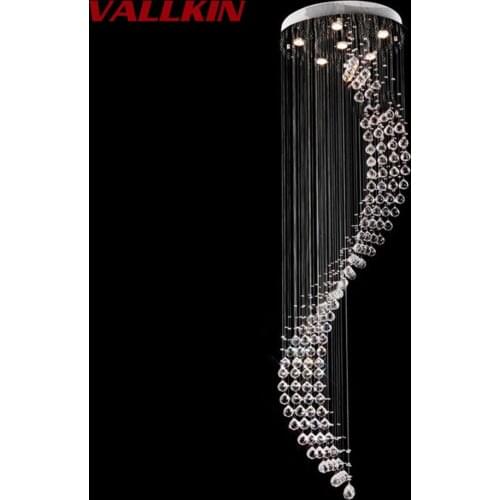 New high Quality Classic Crystal Chandeliers Indoor Living Room Decoration Lustres de sala de Cristal Round Stainless Chandelier