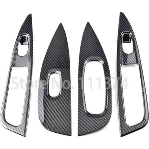 Carbon Look Window Switch Panel For Nissan Qashqai J11 2014 2015 2016 2017 2018 2019 Door Armrest Cover Button Trim accessories
