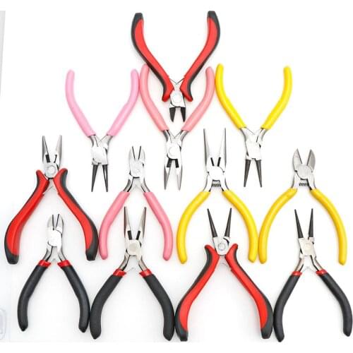 Pink Yellow ColorJewelry Tools Jewelry Pliers Equipment Round Nose End Cutting Wire Pliers Resin Tools Handmade Accessories