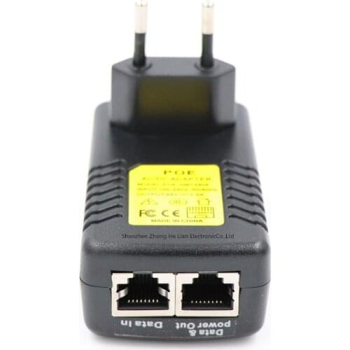 POE Injector 48V 0.5A poe power adapter injector for IP video surveillance camera 802.3af EU Plug