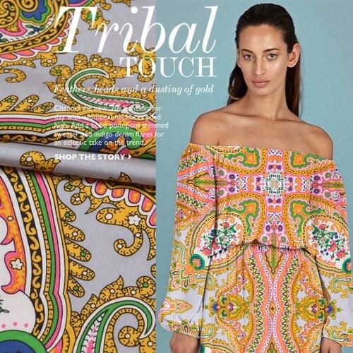 All silk twill satin fabric ultra-US retro pattern feel drape super invincible 100% mulberry silk fabric fabric