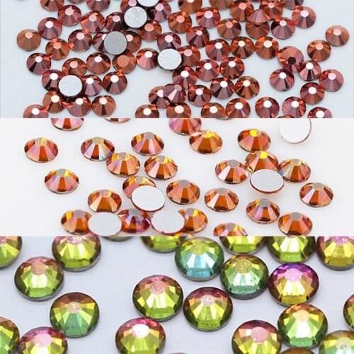 SS34 288Pcs Glitter Various 40 Colors Rhinestone Crystal Flat back Nail Body Art Face Gem Festival Costume Craft Decorations