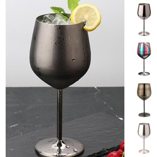500ml Steel Goblet Champagne Cup Wine Glass Cocktail Glass Creative Metal Wine Glass For Bar Restaurant