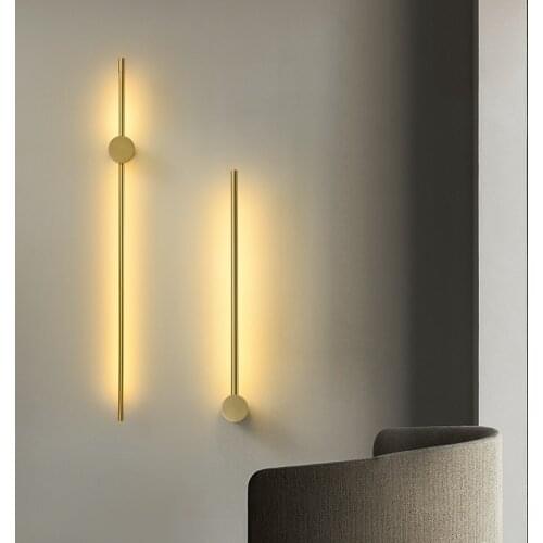 LED Wall Lamp Rotation Modern Long gold black Wall Light For Home Bedroom Stairs Living Room Background Lighting Decoration Lamp