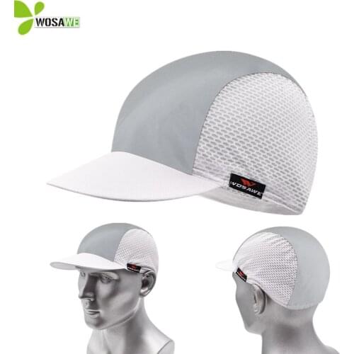 WOSAWE Reflective Washable Cycling Cap Breathable Ultralight Anti-Sweat Night Running Riding Sports Hat MTB Caps Unisex