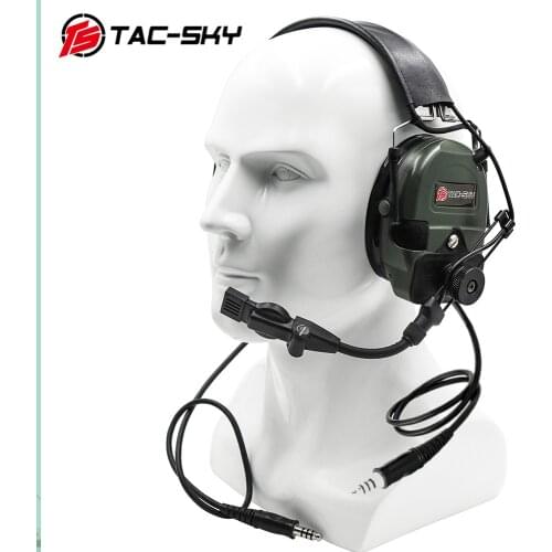 TAC-SKY TCI LIBERATOR 1 dual communication silicone earmuffs noise reduction pickup tactical walkie-talkie headset