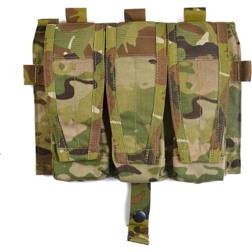 Delustering TwinFalcons Tactical Detachable Flap Triple M4 Mag Pouches Panel for Tactical Vest TW-M039