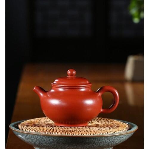 Yixing recommended authentic handmade undressed ore dahongpao Duo pot of kung fu tea tea set wholesale only
