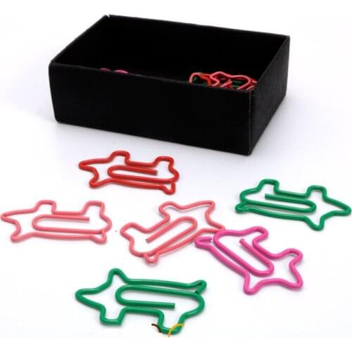 Dog Clip Animal Metal Bookmark Korea Cute Clip Stationary Office Clip Paperclips Metal Accesorios De Oficina Paper Clips Gold