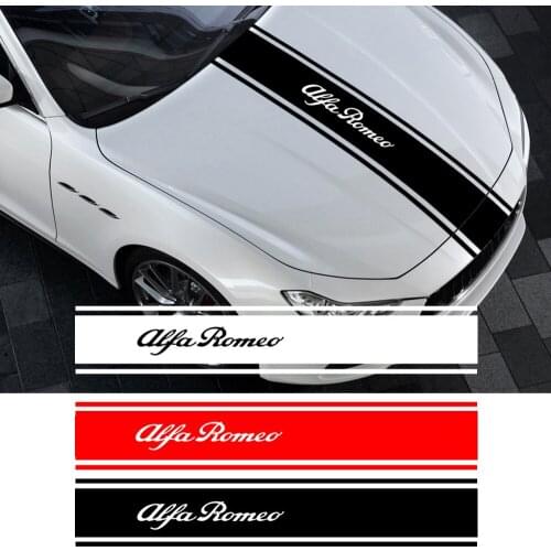 1Pcs Car Hood Decal Waterproof Scratchproof Engine Cover Sticker Car for Alfa Romeo GT Stelvio Giulia 156 Auto Accessories