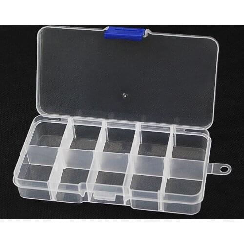 10 Grid New Storage Box Plastic Transparent Demountable Storage Case for Electronic Components Accessories Raspberry Pi 3