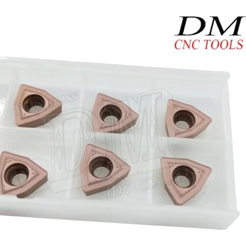 10pcs WCMT06T308 WP230 U Drill Blade Peach Type WC Type Fast Drill Blade For Through Hole Machining Carbide Insert