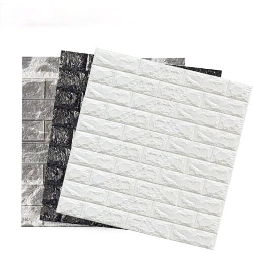3D Self-Adhesive Wallpaper Brick DIY Stickers TV Backdrop Decor For Kids Room Kitchen Waterproof Wall Decor Sticker