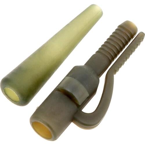 50pcs/Set 100pcs/Set Safety Carp Fishing Accessories Tubes Tail Rubbers Fishing Terminal Fishing Tackle Lead Clips