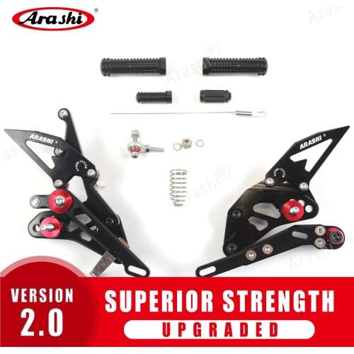 Arashi 1 Set For SUZUKI GSXR1000 2009 - 2016 Adjustable Footrests Foot Pegs Footrest GSXR-1000 2010 2011 2012 2013 2014 2015