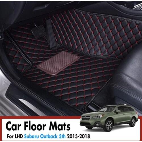 Car Floor Mats For Subaru Outback 5th 2015 2016 2017 2018 2019 Car Interior Leather Foot Mat Pads Accessories Car-styling