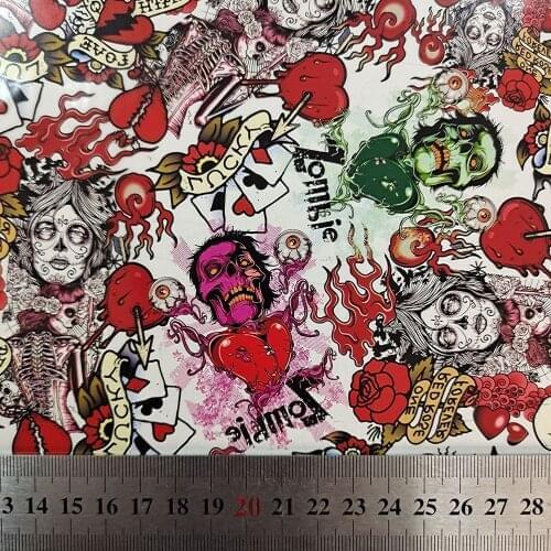 Free shipping 0.5mx2m/10m Cartoon Design PVA Film Water Transfer Printing Film Aqua Foil Hydrographic WTP Movie WDF2024