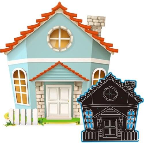 House Metal Cutting Dies Stencil Scrapbooking DIY Album Stamp Paper Card Mold Embossing Decoration Craft