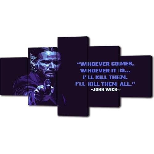 John Wick Quotations Poster Decorative Picture Modern Wall Art Paintings for Living Room Home Decor No Frame