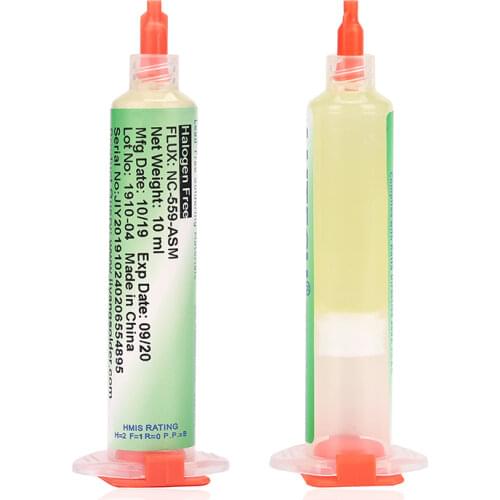 1pc 10cc Soldering paste 100% Original AMTECH NC-559-ASM PCB No-Clean Welding flux rosin Dispensing needle piston Solder paste
