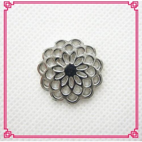 Hot selling large flower window plate fit 30mm glass locket floating charms plate