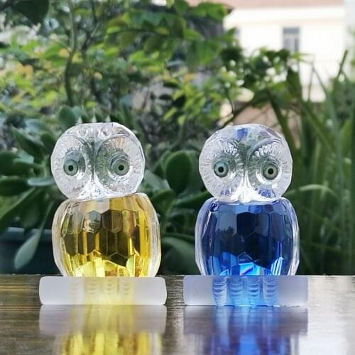 Crystal Owl Figurine Glass Ornaments Animal Paperweight Table Home Decoration Crafts Miniature Creative Gifts Souvenirs