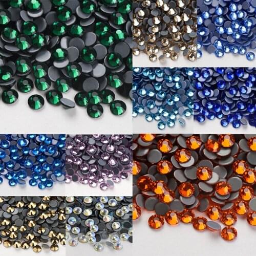 Quality Ss16 Ss20 Ss30 AAAA Glass Strass Crysta Rhinestones Iron on Flatback Hot Fix Rhinestones for Sewing & Fabric Garment