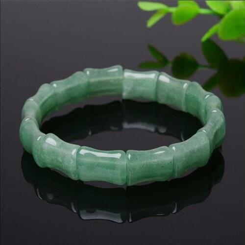 Hot-selling Natural Dongling Jade-white-green Bamboo Slab Hand Line Bracelet Fashion Mens and Womens High-quality Jewelry Hand